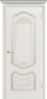 Дверь модели Гранада (эмаль Белая + патина «Белое золото»)