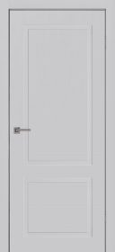 Межкомнатная дверь Бланк-2 глухая в эмали Грей лайт с фрезеровкой