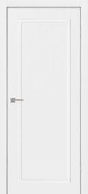 Межкомнатная дверь Бланк-1 глухая белая эмаль Арктика с филенкой