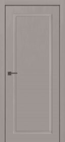 Глухая межкомнатная дверь Бланк-1 классическая в эмали мокко с фрезеровкой