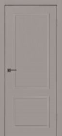 Межкомнатная дверь Бланк-2 глухая в эмали Мокко с фрезеровкой