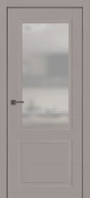 Межкомнатная дверь Бланк-2 со стеклом матовым белым и фрезеровкой