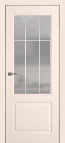 Межкомнатная дверь Нарвик со стеклом решётка в эмали Беж