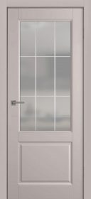 Межкомнатная дверь Нарвик со стеклом решётка в эмали Мокко