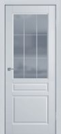 Межкомнатная дверь Рейне со стеклом решётка в эмали Грей лайт