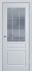 Межкомнатная дверь Рейне со стеклом решётка в эмали Грей лайт