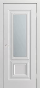 Межкомнатная дверь «Титул 2» с матовым стеклом и покрытием эмаль