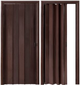 Раздвижная пластиковая дверь-гармошка Стиль с имитацией дерева заводская комплектация