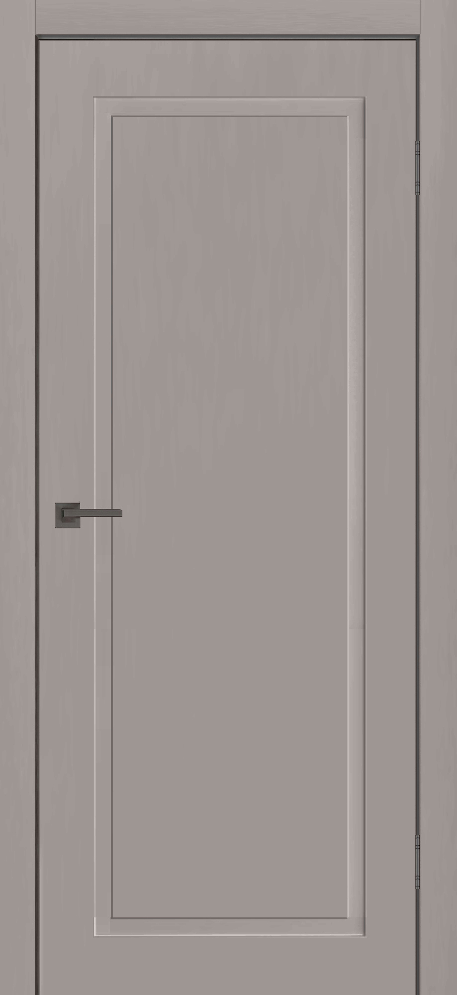 Глухая межкомнатная дверь Бланк-1 классическая в эмали мокко с фрезеровкой