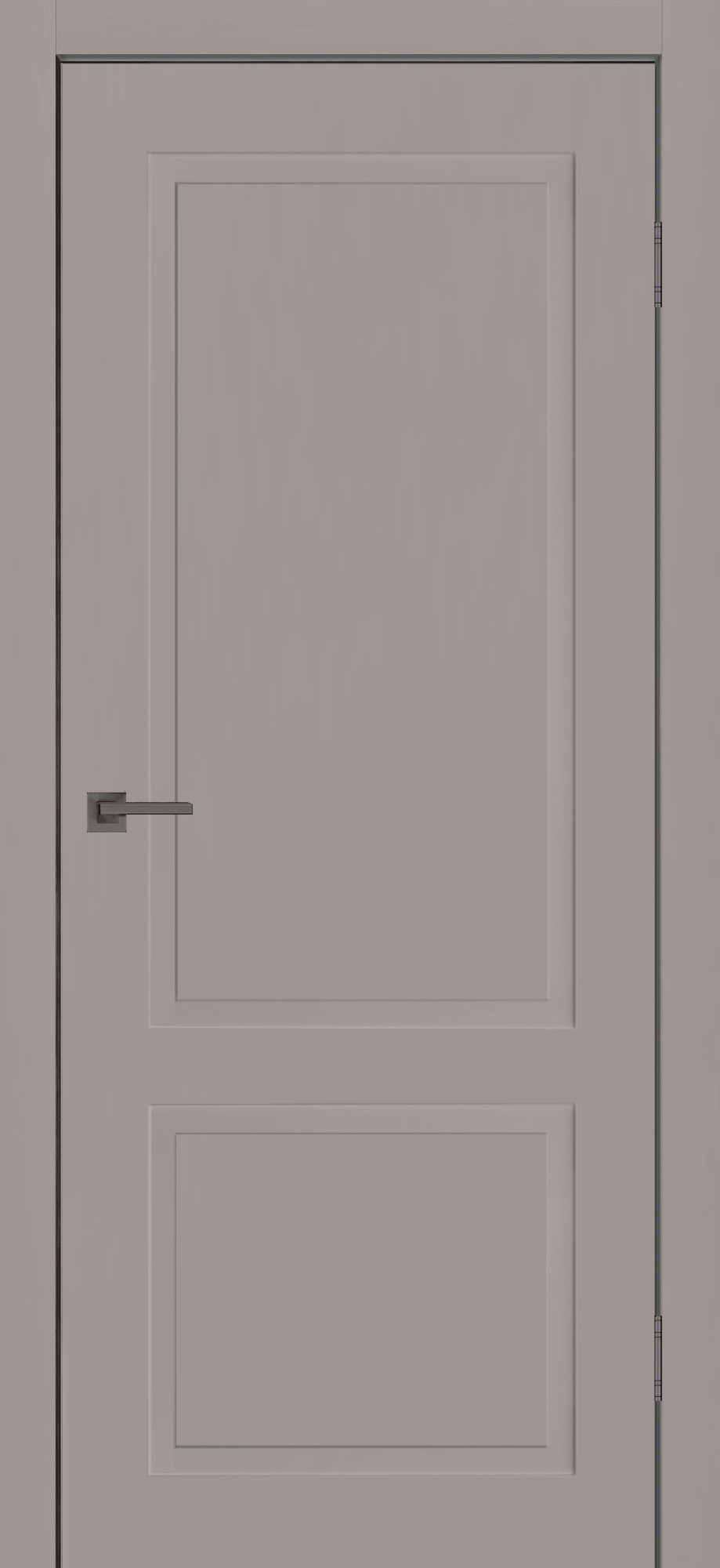 Межкомнатная дверь Бланк-2 глухая в эмали Мокко с фрезеровкой