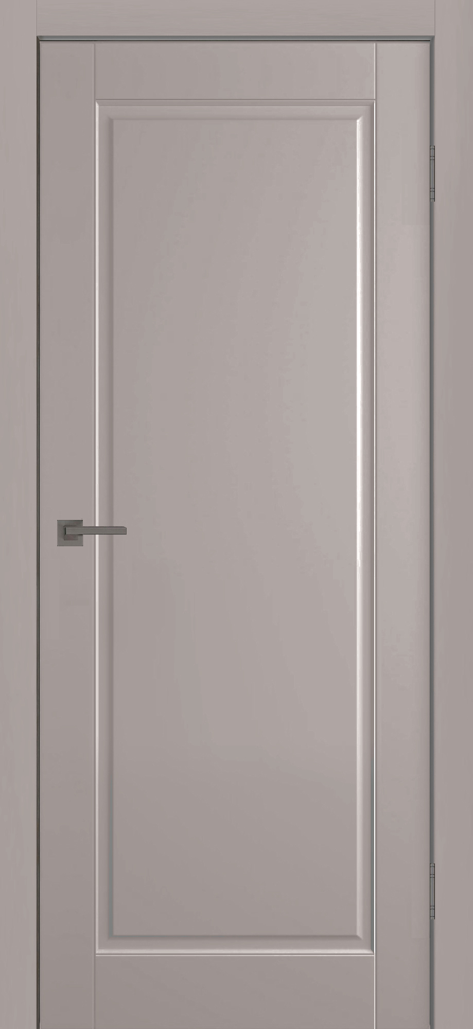 Межкомнатная дверь Ленес глухая в эмали Мокко с фрезеровкой