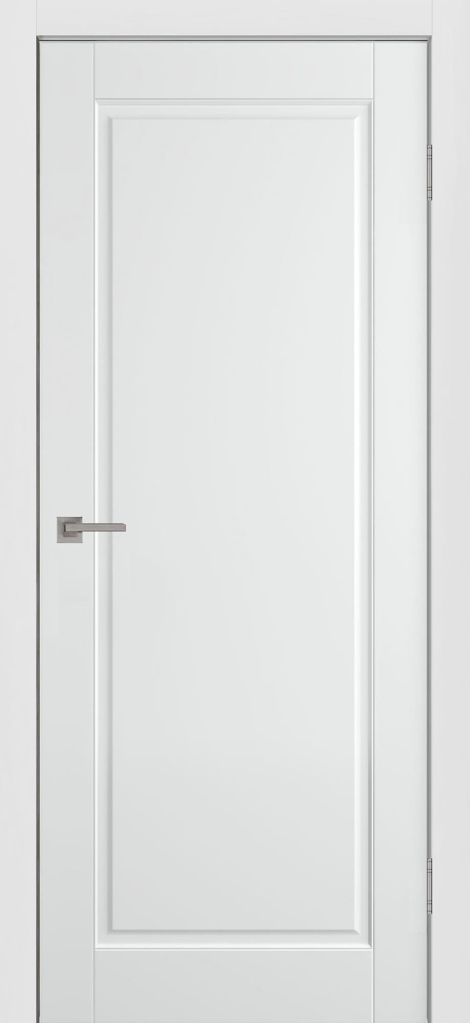 Межкомнатная дверь Ленес глухая в эмали Арктика с фрезеровкой