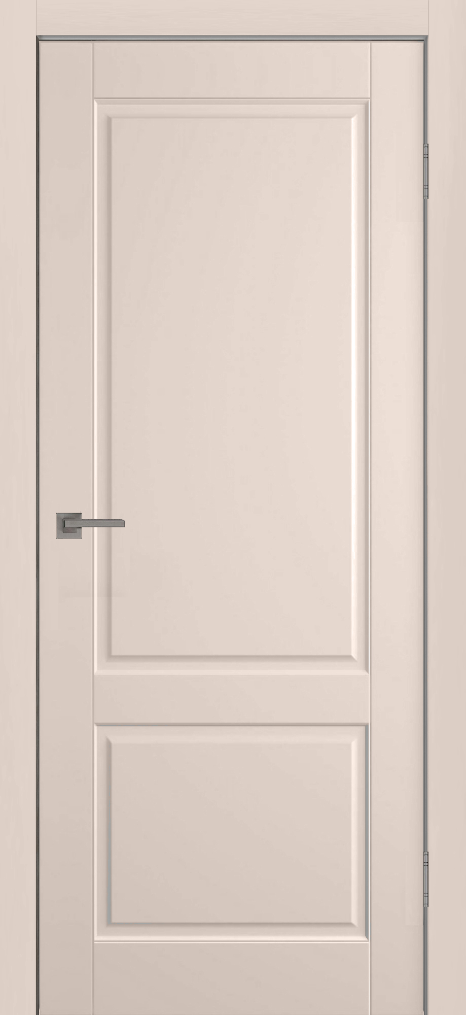 Межкомнатная дверь Нарвик глухая в эмали Беж с фрезеровкой