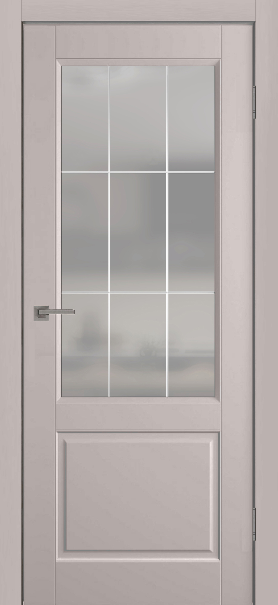 Межкомнатная дверь Нарвик со стеклом решётка в эмали Мокко